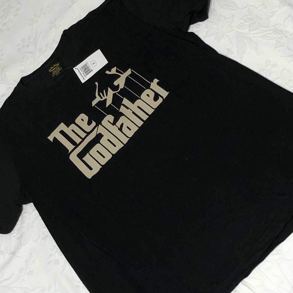 Lucky Brand Tee NWT “The Godfather” Movie Tee Graphic Print Front/Back Size S - Picture 5 of 12